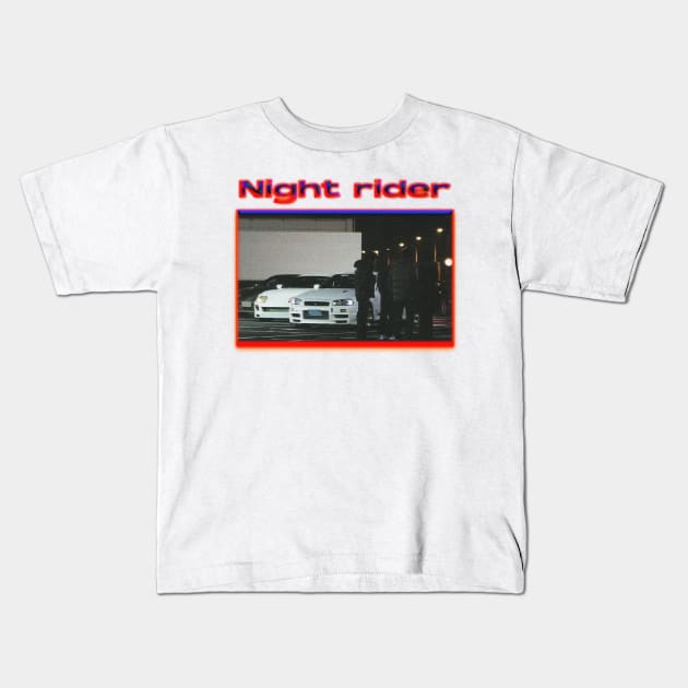 Night Rider Kids T-Shirt by gtr